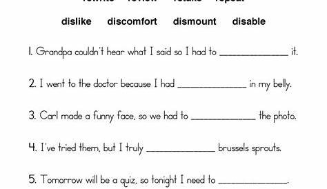 Prefixes Worksheets - Have Fun Teaching