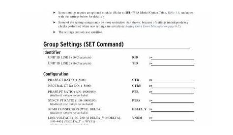 sel 751a relay manual