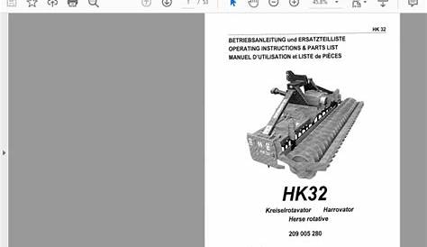 Howard HK 32 Operating Instructions & Parts List Manual - PDF DOWNLOAD