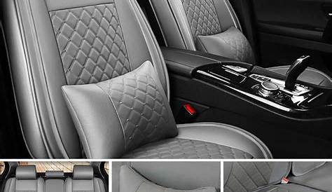 Fit For Toyota RAV4 Leather Car Seat Cover Set Deluxe 5-Seats Front+Rear Cushion | eBay