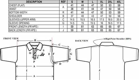 Ladies Polo T-shirt size chart | Singapore National Paralympic Council