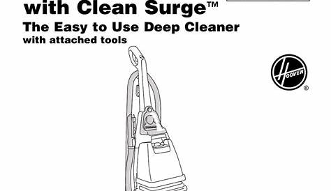 Hoover Steamvac Pet Plete Carpet Cleaner With Clean Surge Manual