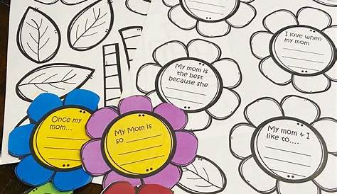 💐 Flower Bouquet FREE Printable Mothers Day Craft for Kids