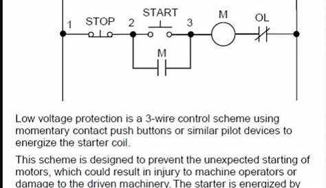 start stop motor wiring diagram