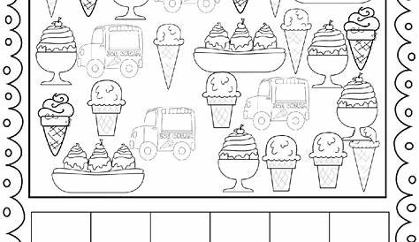 ice cream math worksheets