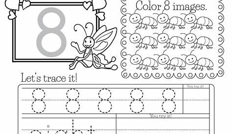 Number 8 Butterfly Tracing Worksheets For Preschool | Name Tracing