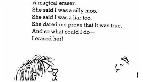 printable poems by shel silverstein