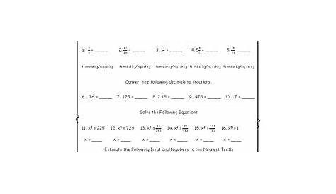 Irrational Numbers Practice Worksheet by MathGuyMan | TpT