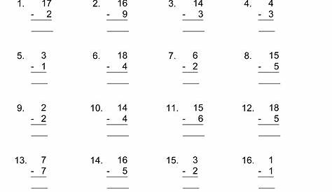first grade subtraction worksheets printable