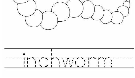 inchworm Worksheet - Twisty Noodle