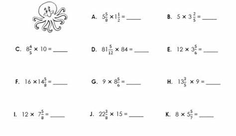 math multiplying mixed numbers worksheet