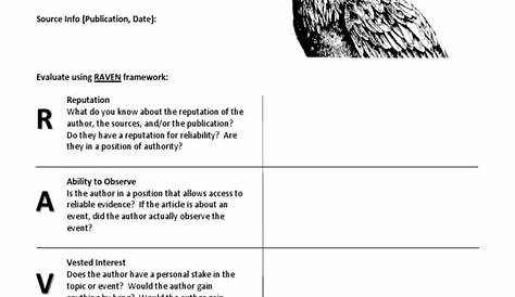the raven worksheets