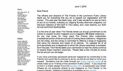 examples of annual appeal letters