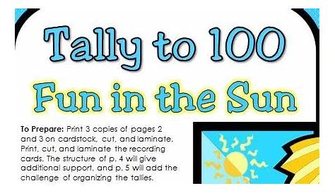 Classroom Freebies: Count to 100 with Tally Marks
