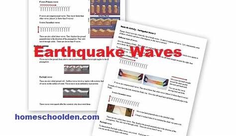 earthquake waves worksheet