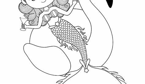 printable mermaid coloring page