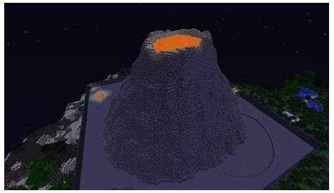 how to make a volcano in minecraft