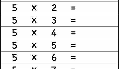 multiplication worksheets 1 5