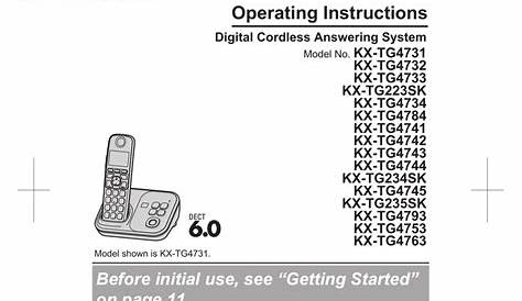 PANASONIC KX-TG4731 OPERATING INSTRUCTIONS MANUAL Pdf Download | ManualsLib