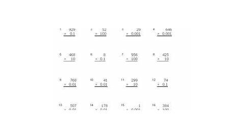 Decimal Multiplication Worksheets | Decimal, Decimal multiplication and
