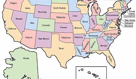 Us States Map Labeled | Carolina Map