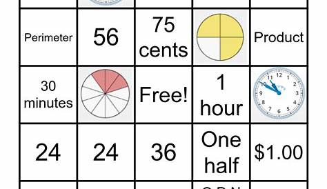 math bingo 1st grade