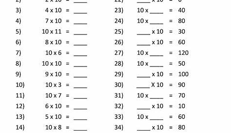 100 Multiplication Worksheet To Print
