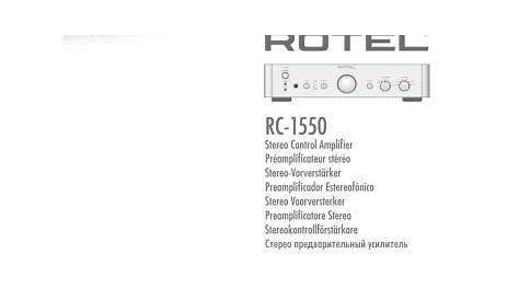 rotel rc 972 owner's manual