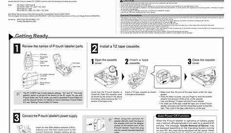 P Touch Brother Label Maker Instructions