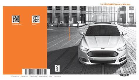 2013 ford fusion owners manual