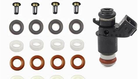 4sets Fuel Injector Rebuild Repair Kit Oring Kit Filter Caps for Honda