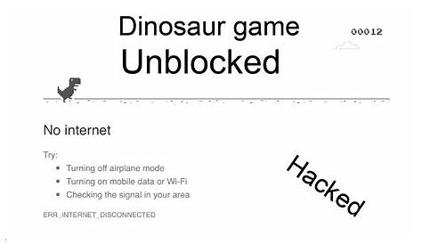 How to UNBLOCK the dinosaur game on school devices - YouTube