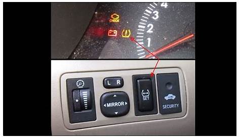 2007 Toyota Corolla Indirect Tire Pressure Warning Indicator Reset