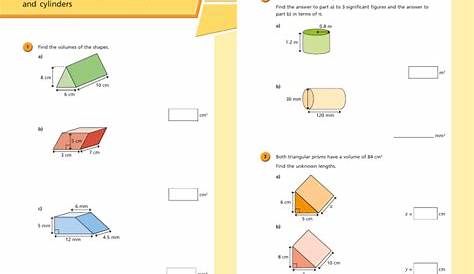 Volume (Prisms and Cylinders) Learning Sheet