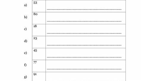 math number system worksheet