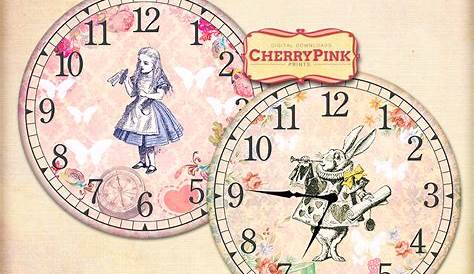 Alice in Wonderland Clock Printable Party Decor Diy Paper | Etsy