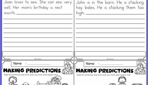 making predictions worksheet 1
