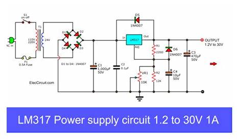 LM317 Power Supply (My First Circuit) | ElecCircuit