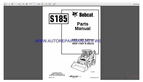 s185 bobcat parts catalog