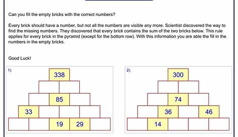 puzzle math worksheets