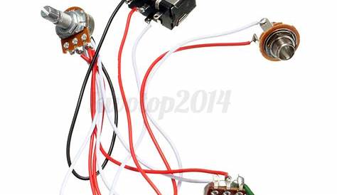 Electric Guitar Wiring Harness Kit 3 Way Toggle Switch 1 Volume 1 Tone