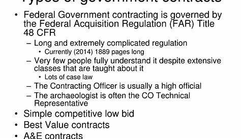 government contract types chart