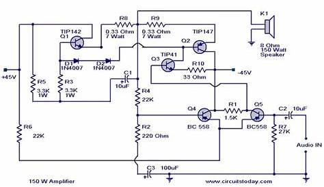 150 Watt Amplifier Circuit