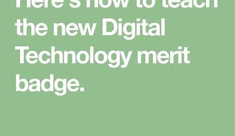 Digital Technology Merit Badge Worksheet - Printable Word Searches
