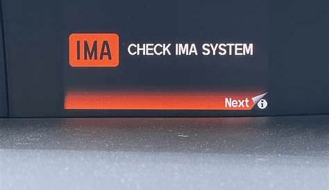 2013 civic HYBRID - Check brake system, check IMA system, check