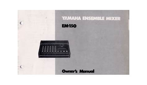 yamaha em 150 owner's manual