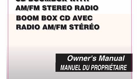 Sylvania Portable Stereo System SRCD247 User Guide | ManualsOnline.com