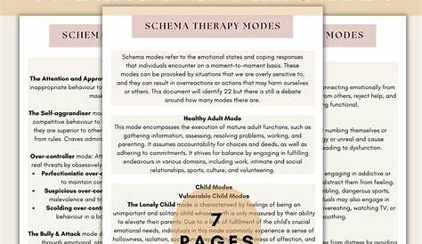 schema therapy worksheets