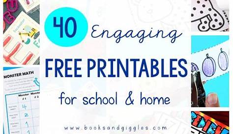 40 ENGAGING Free Kindergarten Worksheets for School and Home Learning