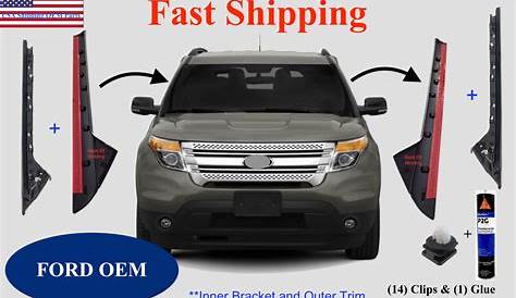2011-2019 Ford Explorer Windshield Outer And Inner Trim Right & Left
